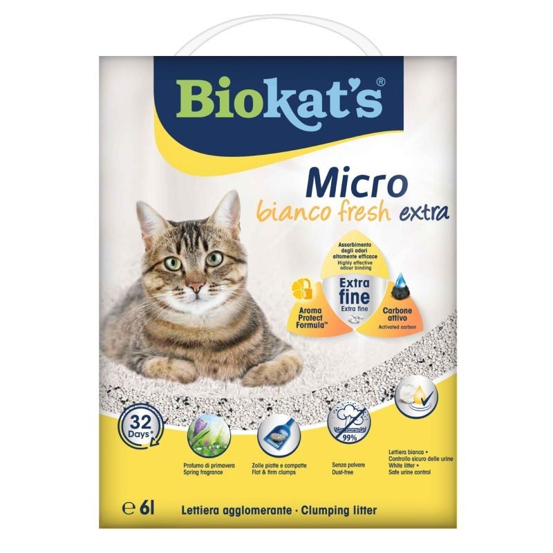 Biokat's Lettiera Micro Bianco Fresh Extra 6 Lt