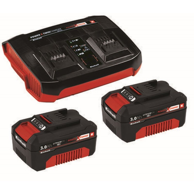 Einhell Kit batteria e caricabatteria PXC Starter Kit 2x 3,0Ah