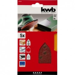 Kwb 5 Triangoli Abrasivi per Legno e Metallo 170x175