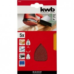 Kwb 5 Triangoli Abrasivi per Legno e Metallo 97x135