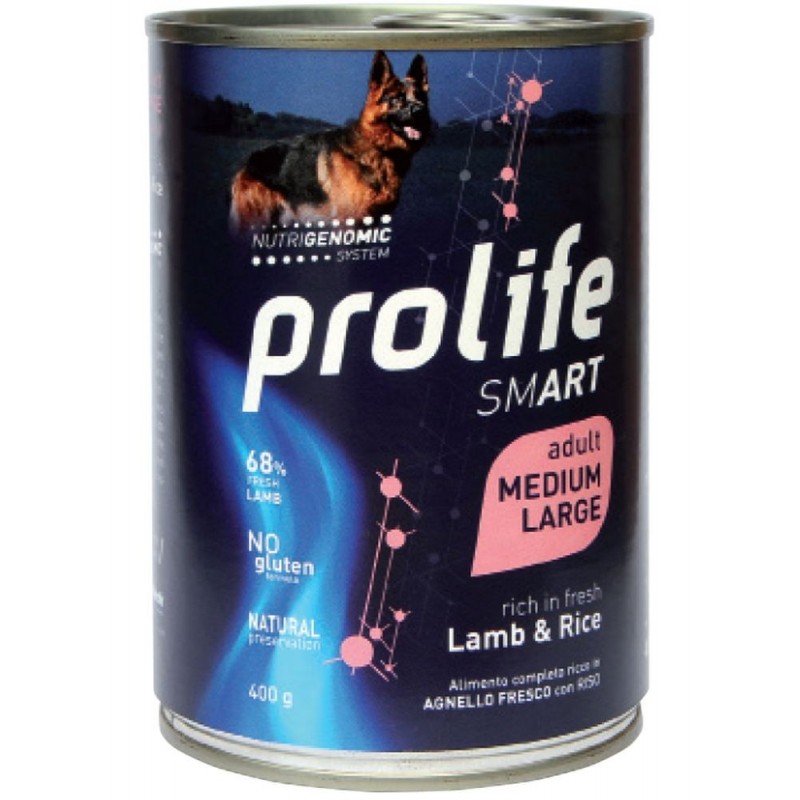 ProLife Cane 400gr Smart Adult Medium Large Agnello e Riso