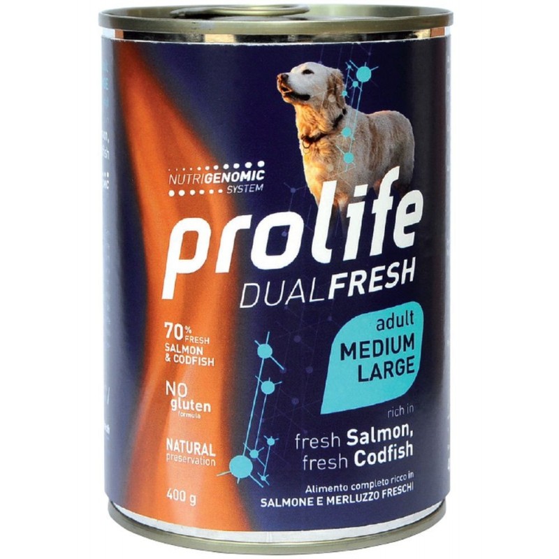 ProLife Cane 400gr Dual fresh Adult Medium Large Salmone e Merluzzo