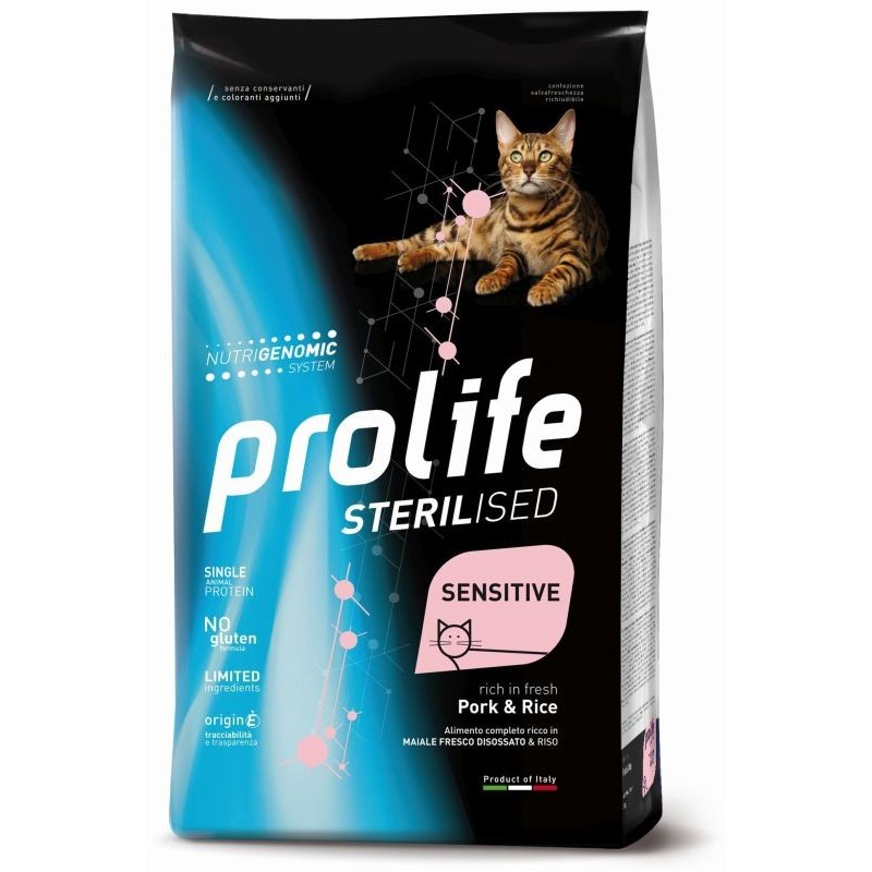 ProLife Gatto Sterilised Sensitive Adult 400gr Maiale e Riso