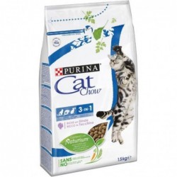 CAT CHOW 3 in 1 Gatto Crocchette ricco in Tacchino 1,5 kg