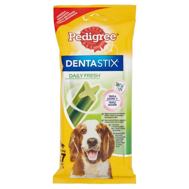 Pedigree Dentastix Cane Medium10-25 kg Daily Fresh 7 pezzi 180gr