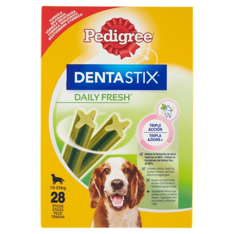 Pedigree Dentastix Cane Medium 10-25 kg Daily Fresh 28 pezzi 720gr