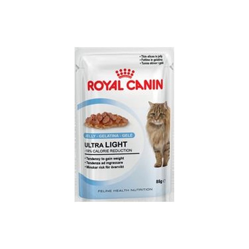 Royal Gatto Adulto Obeso, Alimento Ultra Light Gelatina Gr.85