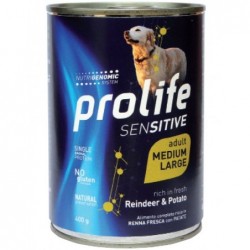 ProLife Cane 400gr Sensitive Adult Medium Large Renna e Patate