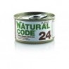 Natural Code Gatto  Adulto, in Lattina 85gr : 1101CODE-GRP:24 Tonno Manzo e Verdure in Jelly