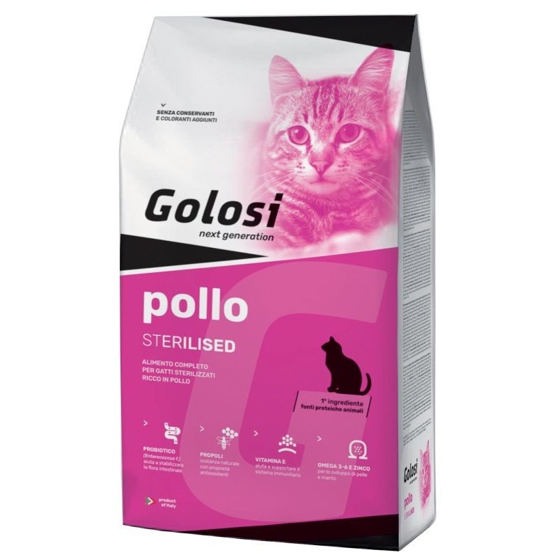 Golosi Gatto Adult Sterilised 7,5 kg Pollo