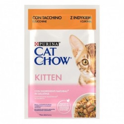 Cat Chow Kitten 85gr Tacchino e Zucchine in Gelatina